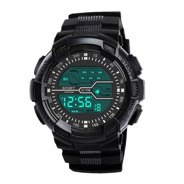 Armbanduhren Mode Wasserdichte Männer Junge LCD Digital Stoppuhr Datum Gummi Sport Armbanduhr Luxus Mann Uhr Relogio MasculinoWristwat