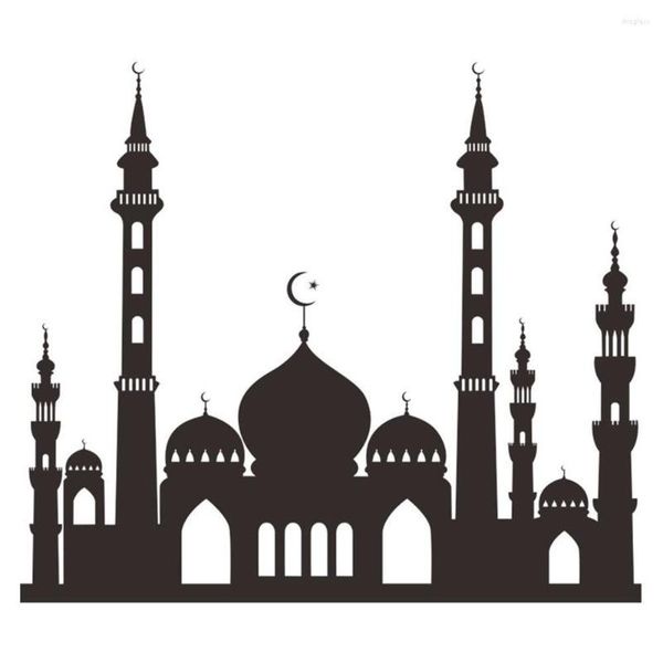 Adesivos de parede Ramadã Decoração do festival Mesquita adesiva Decal