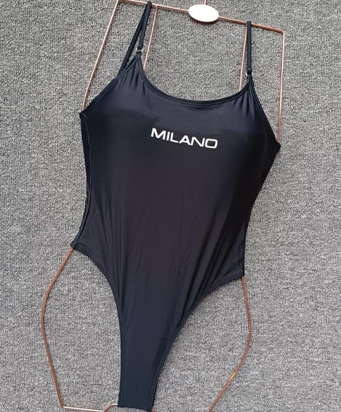 Designer-Bademode für Damen, Damen-Bademode, Designer-Sexy-Briefdruck-Einteiler-Badeanzug, Stretch-Strandmode, XKTG