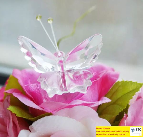 Crystal Butterfly Wedding Favor Gifts for Guest Bachelorette Party Presente Favores do chá de bebê com caixa de presente