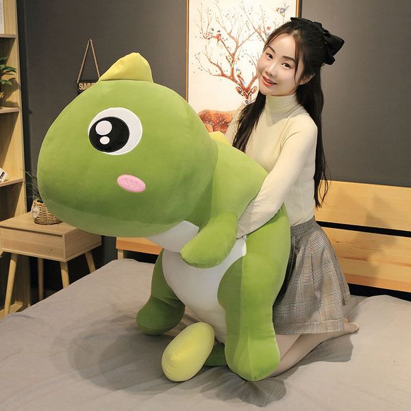 Bambole di peluche 60 140 cm grande formato lungo adorabile dinosauro giocattolo morbido cartone animato animale bambola di pezza cuscino per bambini ragazza regalo di compleanno 230323