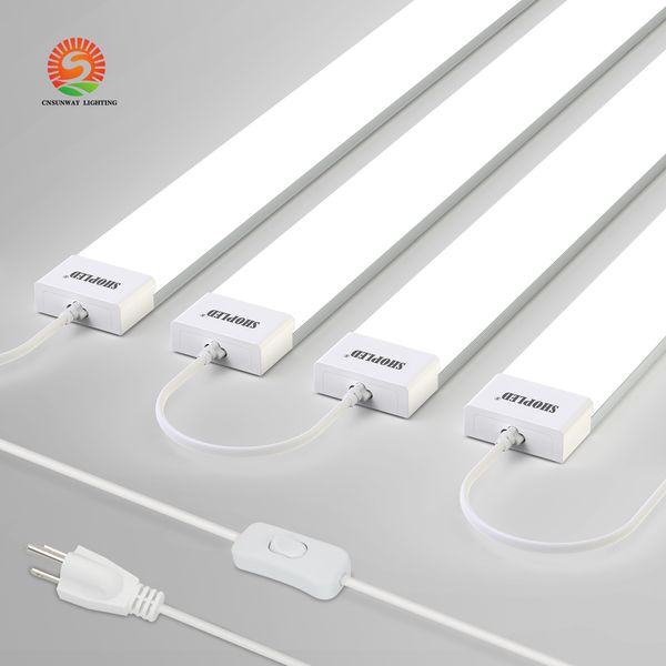 4ft Doğrudan Tahrik LED Tüp Işıkları, 36W Yüzeye Monte LED Çember Çift Sıralı Tüpler Işıklar 4 Ayak T20 Fixture Purificati LED TRI-GO-DAVIŞ TÜP SOĞUTMA