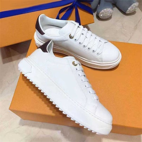 Drucken Freizeitschuhe Schnür-Lauftrainer Damenschuh Herren Gym Sneakers Damen Reisen Leder Mode Dame Flache Designer Buchstaben Plattform Auszeit SneakerGMSM