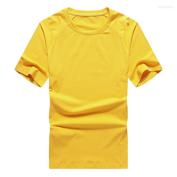 T-shirt da uomo T-shirt da coppia traspirante per l'estate girocollo in puro colore seta al latte confortevole sport corsa tempo libero casa manica corta