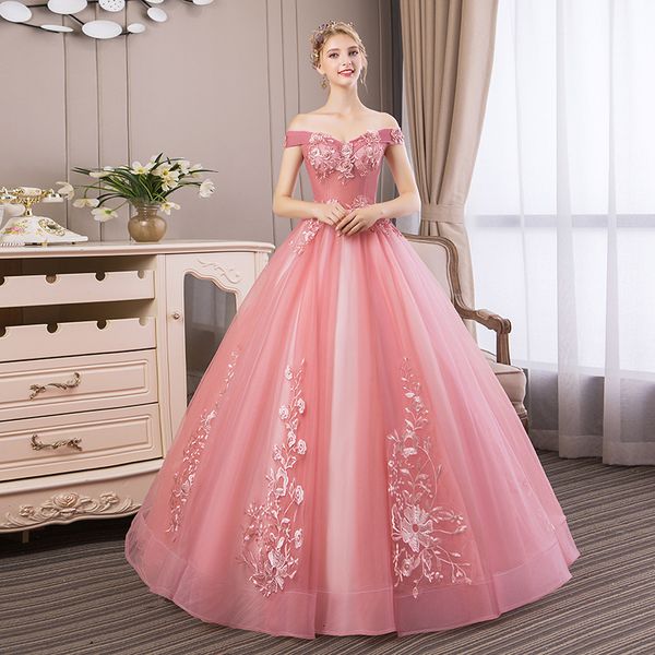 Бальные платья Quinceanera, элегантное платье с вырезом лодочкой, роскошное кружевное платье с вышивкой, Vestidos De 15 Anos, винтажное платье для выпускного вечера 230322