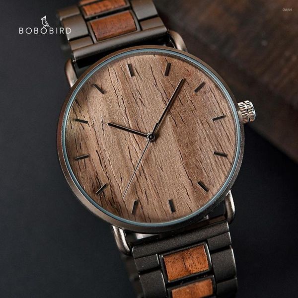 Нарученные часы Reloj hombre bobo bird wood watch top top Quartz дерево для мужского подарка капля OEM