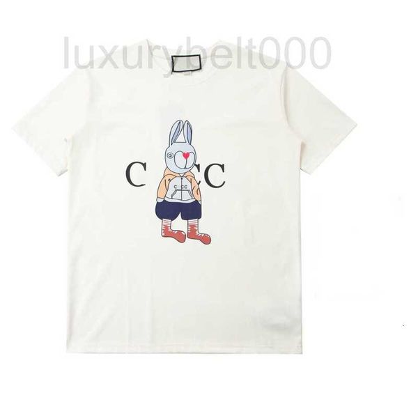 Camisetas masculinas designers moda tops casuais masculino letra carta impressão animal de manga curta verão de alta qualidade de luxo de luxo zv0n