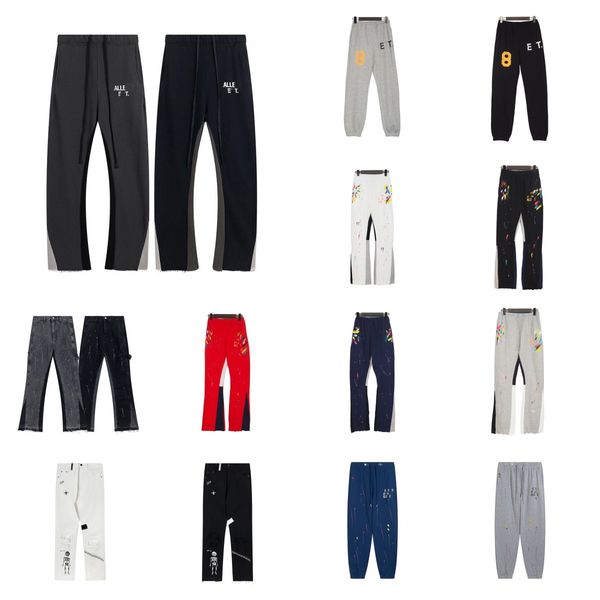 Calças de moletom de grife masculinas calças de lã tech joggers Galleryes depts calças salpicadas com estampa de letras masculinas femininas calças soltas para casais