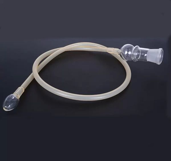 Chicote de silicone para vaporizador H.O.T Acessórios para fumantes de mangueira de vidro Diâmetro 19# 18.8mm Adaptador Dry Herb Vape Water Pipe