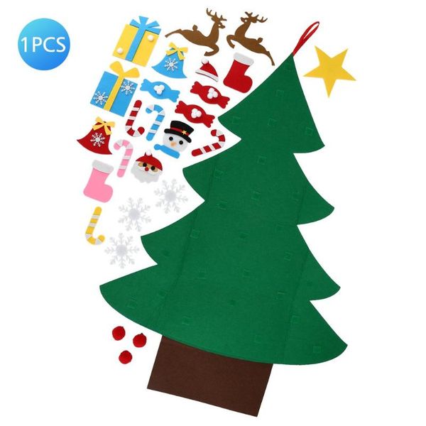Weihnachten Dekorationen DIY Dreidimensionale Filz Tuch Baum Für Home Navidad 2023 Jahr Geschenke Ornamente Kinder Handgemachte Spielzeug