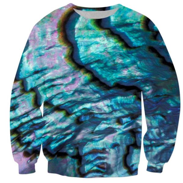 Herren Hoodies Sweatshirts Mode Paare Unisex Perlmutt Abalone 3D-Druck Herren Jacke Pullover TopsHerren