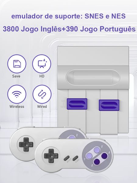 Giocatori di giochi portatili 16 bit TV wireless cablata Video Family 4000 s Console Everdrive per Super NES FC Retro SNES Regali di Natale 230323