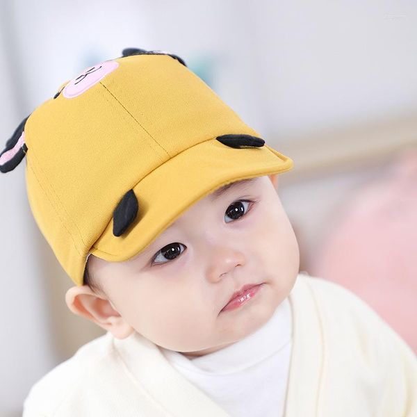 Hats Kids Hat de desenho animado Urso 2023 Primavera e verão Cute Baby Visors Baseball Cap Trend