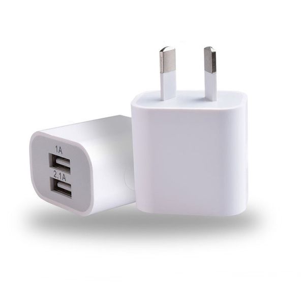 5V 2A carregador de celular portátil portátil USB 2 portas carregando US AU UK Plug Chargers para iPhone Samsung Xiaomi LG Tablet adaptador doméstico