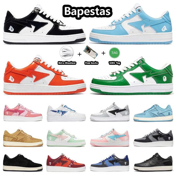 Bapestas Laufschuhe Baped Plateauschuh STA Schwarz Weiß Blau Orange Grün Rosa Beige Wildleder Tokyo Camo Combo Rot JJJJound Grau Schwarze Turnschuhe für Männer und Frauen 36-45