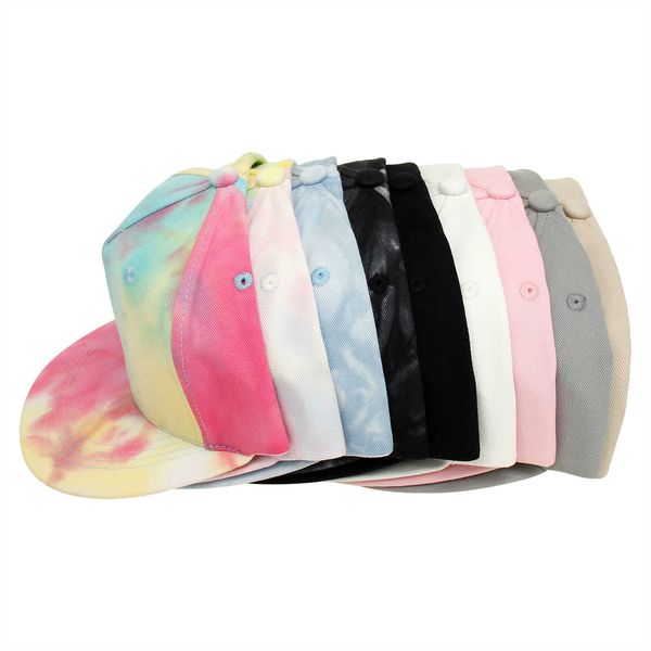 Kapaklar Şapkalar Moda Çocuklar Hip-hop şapkalar Erkek Kız Kızlar Soyu Renk/Tie-boya Beyzbol Kapaklar Toddler Açık Düz Mıh