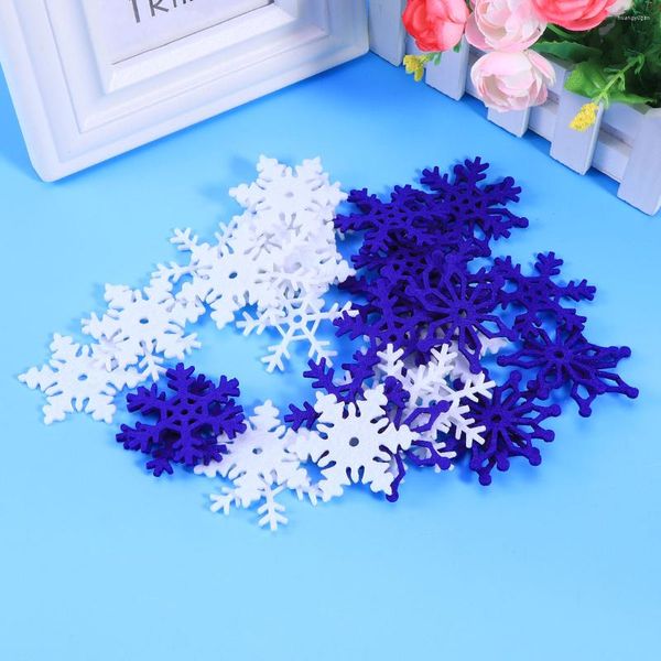 Decorações de Natal 40 em 1 Flakes de neve de neve, pingente pendurado de árvore pendurada