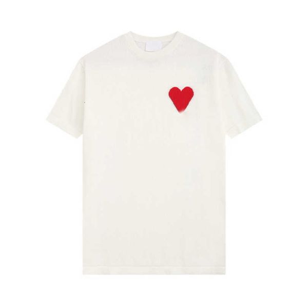 T-shirt da uomo Parigi Designer Style Streetwear T-shirt Tees 23ss Spring Love Jacquard Ricamo lavorato a maglia manica corta Versione oversize Design per uomo