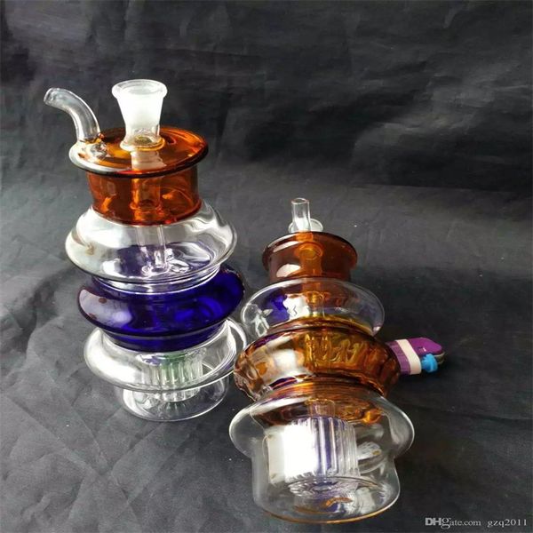 Narghilè Narghilè a pagoda a colori, accessori per bong in vetro all'ingrosso, fumo di pipa ad acqua in vetro