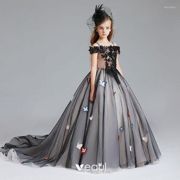 Vestidos de garotas Princy Princess Dress Tulle Party for Kids Luxury Birthday A Line Pageant