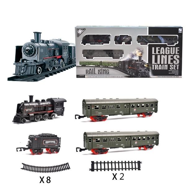 RC ELECTRIC RC High Simulação Train Retro Classic Set Modelo Alloy Plastic Children SB Toy 230323