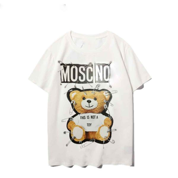 Männer T-Shirt Designer Herren T-Shirt Moscino Casual Bear Druck Kurzarm Kleidung Marke Baumwolle T-Shirts US-Größe S-XXL