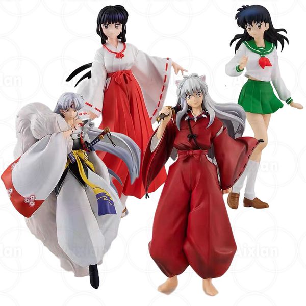 Figuras de brinquedo de ação 20cm Anime Inuyasha Sesshoumaru Higurashi Kagome PVC Model S Colegível Presente 230322