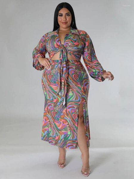 Abbigliamento etnico Set di 2 pezzi Abiti africani per le donne Dashiki Top e maxi gonne Abiti Eleganti abiti da festa di nozze turchi Outfit