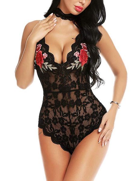 Lingerie de roupas de dormir de novas mulheres lingerie de sexo européia e americana nova jaqueta bordada e esvoaçada -Jaqueta sedutora sedutora sexy