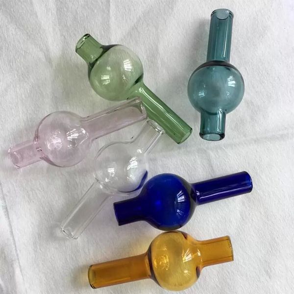 Cupola di rotazione del tappo del carboidrato in vetro di colore solido semitrasparente per gas Bong Tubi dell'acqua Dab Impianti petroliferi Termici P Quarzo Banger Nails