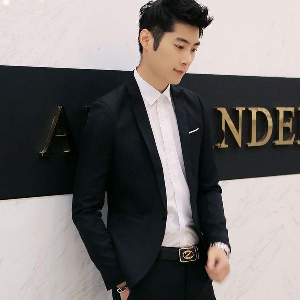 Ternos masculinos Blazers Spring e Autumn Casual Corean Version of the Formal Suit Business Small Slim Jacket Top Menmen's