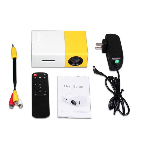 Projektörler YG300 320x240 LED Projektör Ev Medya Oynatıcı Projeksiyon Desteği 1080P AV USB SD Kart USB Mini Projektör Taşınabilir Cep Projektör Z0323
