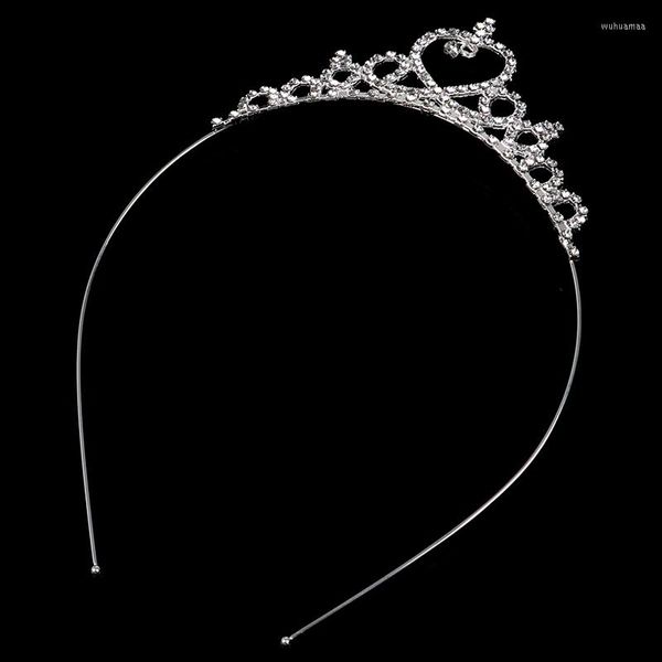 Saç aksesuarları kristal tiara saç bandı çocuk kız gelin prenses balo taç kafa bandı takılar