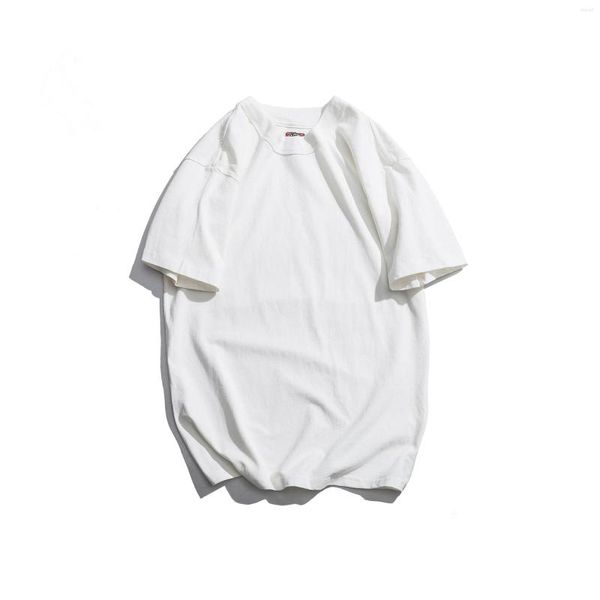 Camisetas masculinas 2023 Summer Solid Basic Shirt Men O-pescoço algodão Slim Fit Tshirt Male de alta qualidade Tees respirável y1734