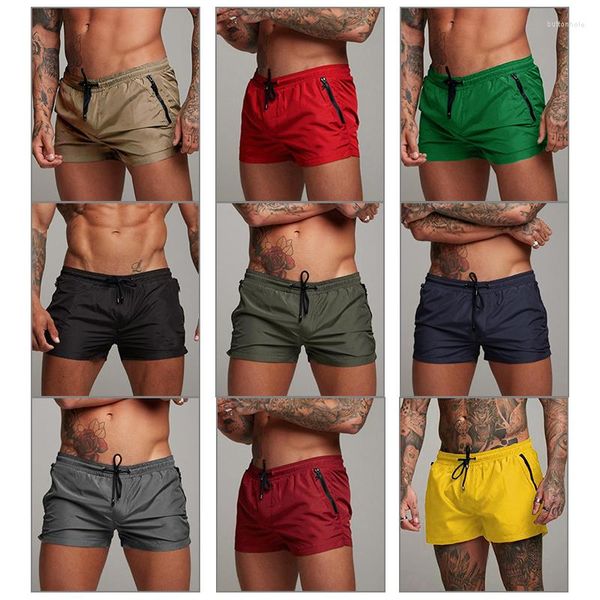 Herren -Shorts Sommer Casual Men Boardshort atmungsable Strand komfortable Fitness Basketball Sport Short Hosen mit Reißverschluss Pocke