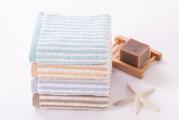 Asciugamano 4 Pack Cotton Stripe Absorbent Face Striped Bath Ultra Soft Oversize Ed Eco-Friendly