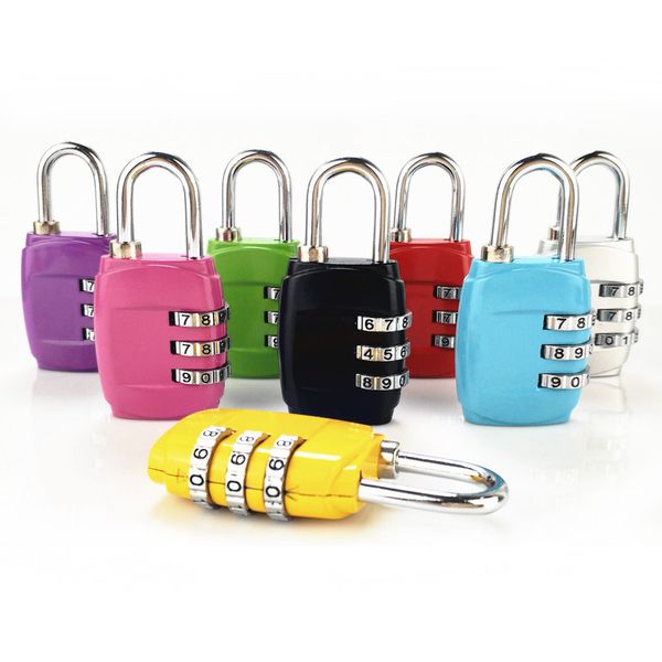 100pcs TSA Código de 3 dígitos Combinação Mini Lock 6*3cm REFESTABLE ADEDERSAIS trava de viagem Bloqueio de bagagem Padlock São de alta segurança Produto doméstico com DHL/FedEx Delivery