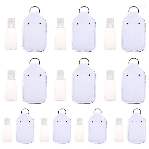 Garrafas de armazenamento 10pcs plástico claro com manga Recarregável Holdizer de Squeeze Holder