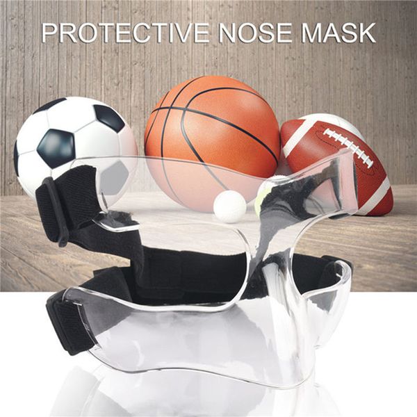 Caschi da ciclismo Casco da naso sportivo Maschera da basket trasparente Visiera protettiva Cinturino elastico regolabile Attrezzatura anticollisione 230324