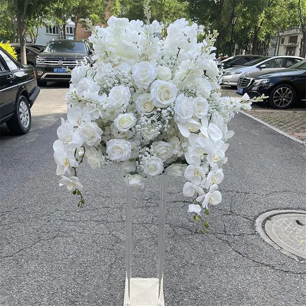 Dekorasyon yüksek uç 50 cm 60cm çapında gül çiçek buket büyük gül düğün dekorasyonu için yapay çiçek topu 721