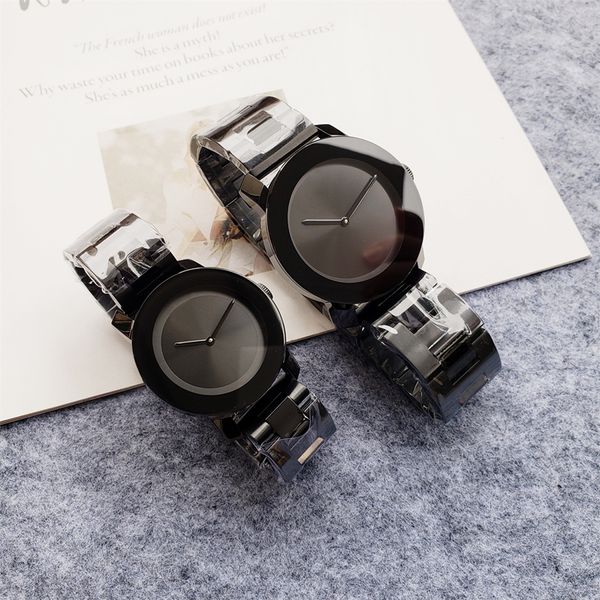 Модные брендовые наручные часы для мужчин и женщин для влюбленных пар из нержавеющей стали с металлическим ремешком, роскошные часы AAA MV 12
