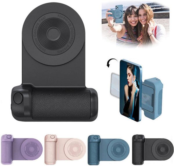 Magnetische Kamera Griff Bluetooth Halterung Anti-Shake Selfie Telefon Kamera Grip Wireless Desktop Lade Dock Telefon Stehen