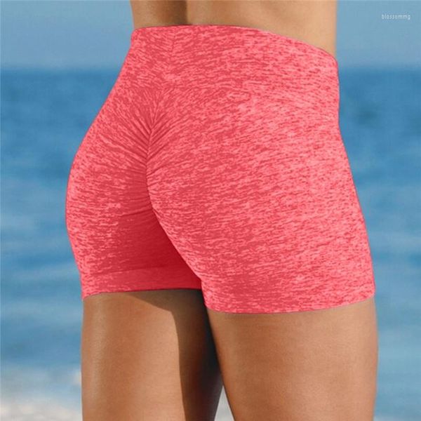 Shorts femininos Mulher Fusos respiráveis ​​apertados Ginástica Elastic da cintura alta e elástica desgaste rápido