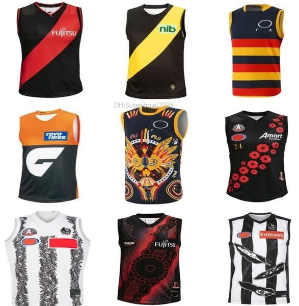 2022 2023 AFL Western Uomo maglia da rugby 22 23 Bruce Melbourne RICHMOND BRISBANE LIONS PORT ADELAIDE HAWTHORN Essendon Crows GWS League maglia gilet gazza PRESELL