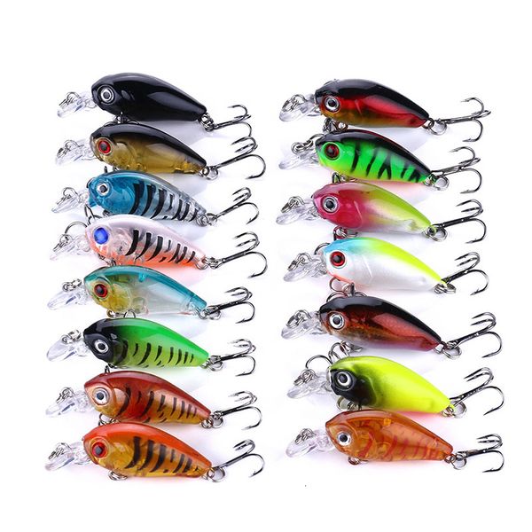 Iscas de iscas 15pcs/lote 4G Crankbait Fishing Lure Set Swimbait isca dura Minnow Wobblers Bionic Artificial Bait Mini Crazy Mank Lure Minnow 230324