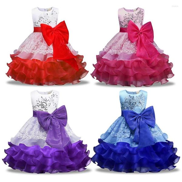 Vestidos de menina vestido de flor para casamento bebê de 3 a 8 anos de aniversário roupas infantis firm garotas da primeira comunhão infantil desgaste