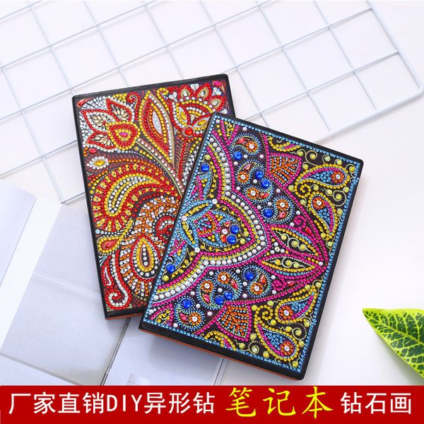 Творческая форма Bright Diamond Notebook Diamond Painting Дети Diy Diamond A5 Book 2023 Amazon New 50 страниц