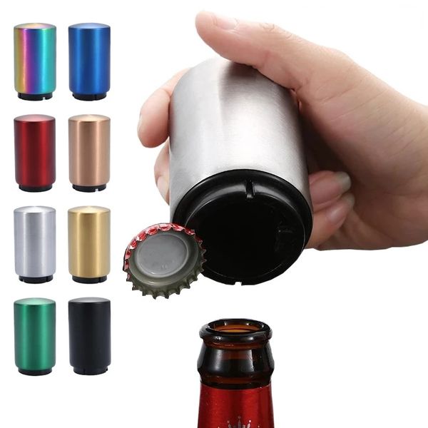 Apribottiglie automatico per birra, bottiglie per bevande magnetiche in acciaio inossidabile Apriscatole per vino Apriscatole Gadget da cucina Forniture per bar