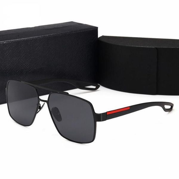 Occhiali da sole da uomo Retro Polarized Luxurys Mens Designers Occhiali da sole Senza montatura Placcato oro Cornice quadrata Marchi Occhiali da sole Occhiali alla moda Con scatola