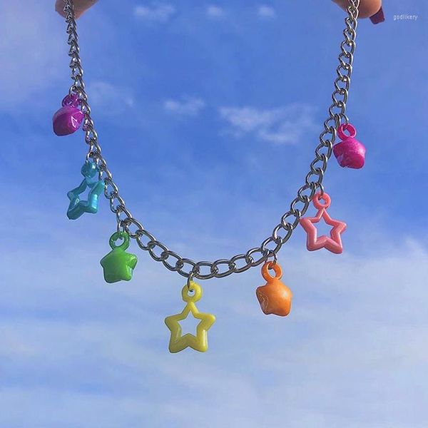 Подвесные ожерелья Harajuku Jewelry Star Collecle kawaii Эстетическое мультфильм для женщин egirl fashion y2k аксессуары аксессуаров